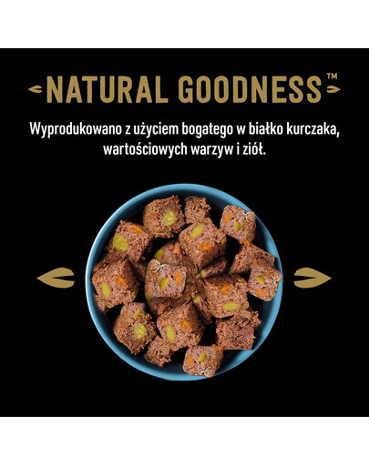 CESAR s kuřecím masem, sladkými bramborami, hráškem a brusinkami 400g