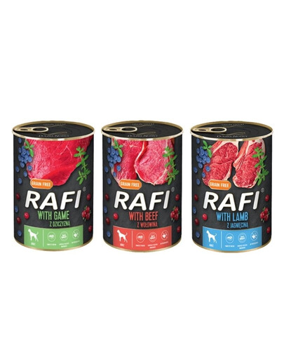 DOLINA NOTECI RAFI Mix příchutí (hovězí, jehněčí, zvěřina) 36x400g