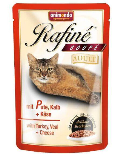 ANIMONDA Rafiné Soupe Adult kapsa krůtí + telecí + sýr  100g