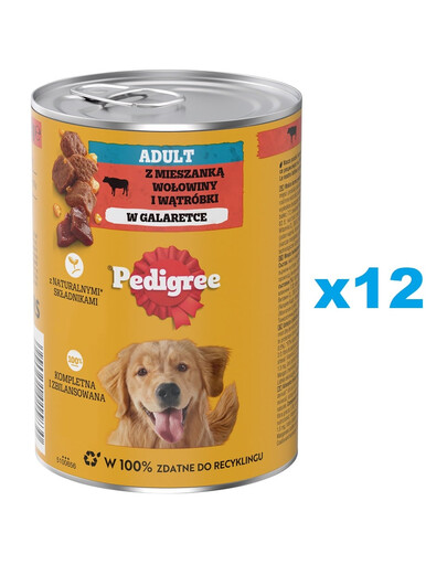 PEDIGREE Adult 12x400g mokré krmivo pro psy v želé