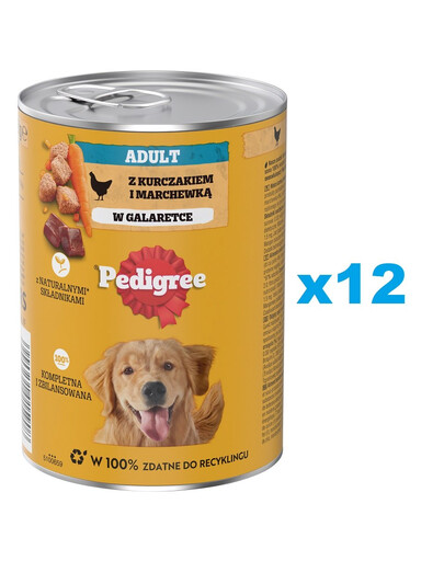 PEDIGREE Adult 12x400g mokré krmivo pro psy v želé