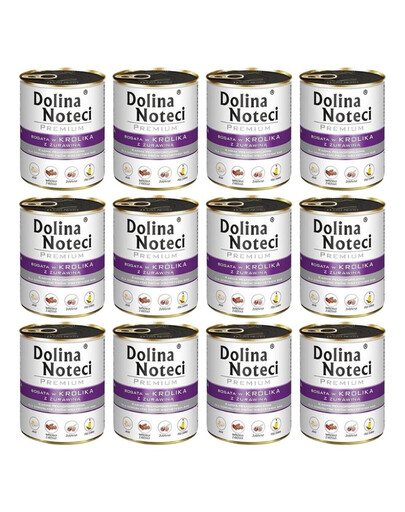DOLINA NOTECI Premium králík s brusinkami 12x800g