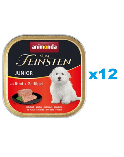 ANIMONDA Vom Feinsten Junior Hovězí a drůbež 12x150g
