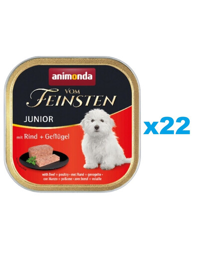 ANIMONDA Vom Feinsten Junior Hovězí a drůbež 22x150g