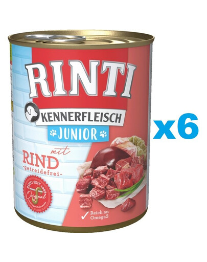 RINTI Kennerfleish Junior Beef 6x800 g