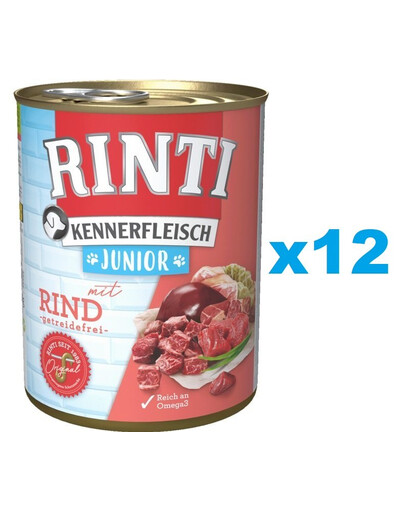 RINTI Kennerfleish Junior Beef 12x400 g