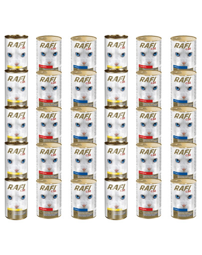 RAFI Adult Mix příchutě 415 g mokrého krmiva pro kočky