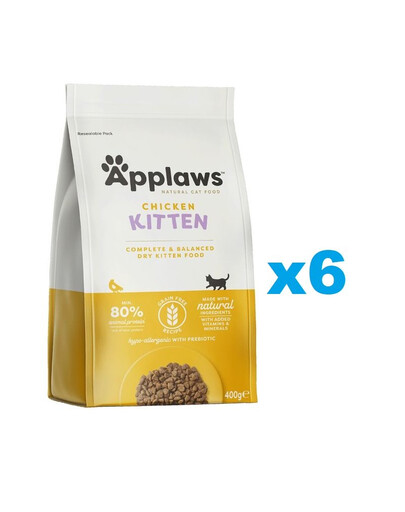 APPLAWS Cat Kitten Chicken 2,4 kg (6x400g) suché krmivo pro koťata s kuřecím masem