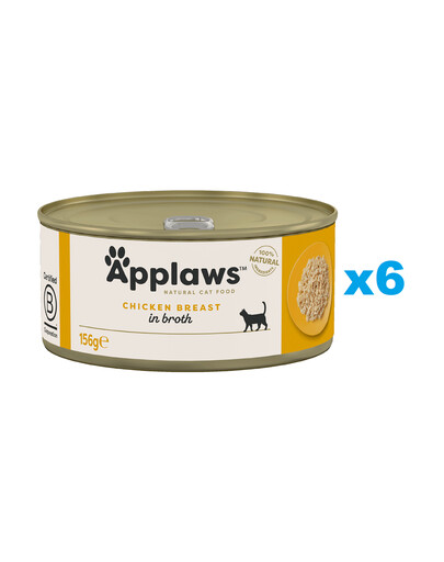 APPLAWS Cat Adult Kuřecí prsa ve vývaru 6x156g