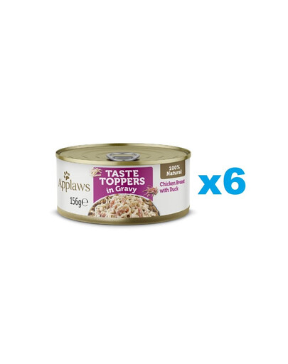 APPLAWS Taste Toppers Kuřecí prsa a kachna 6x156 g