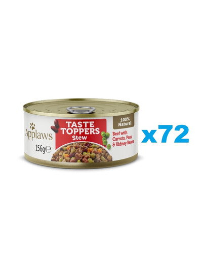 APPLAWS Taste Toppers Stew Hovězí, mrkev a hrášek 72x156 g