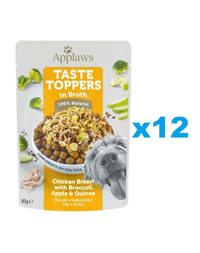 APPLAWS Taste Toppers Kuřecí prsa, brokolice a quionoa ve vývaru 12x85 g