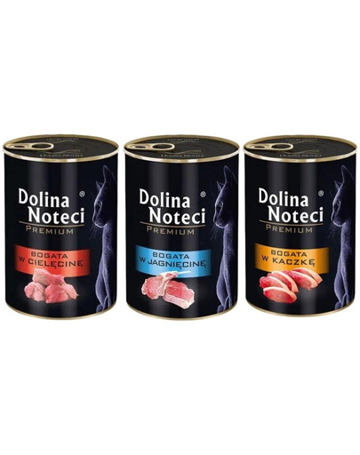 DOLINA NOTECI Prémiová směs chutí s masem pro kočky 24x400g