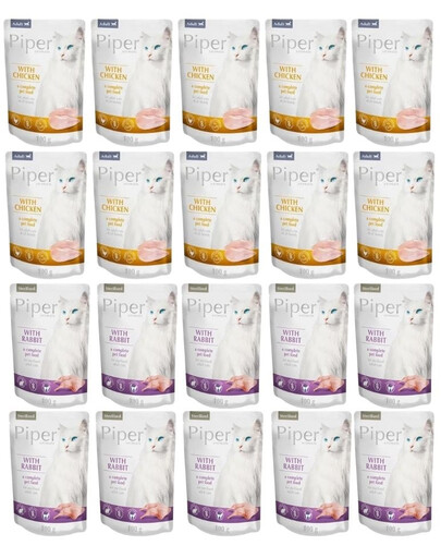 PIPER Animals Cat Sterilised Mix příchutě kapsička 20x100 g pro kočky po sterilizaci