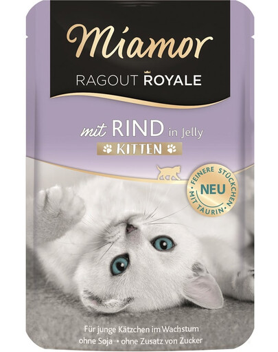 MIAMOR Ragout Royale in Jelly Beef Kitten 100g