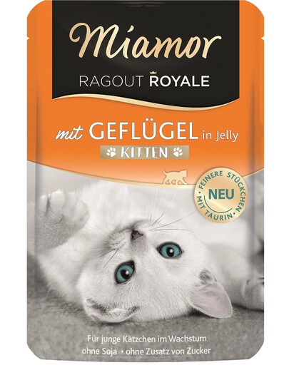 MIAMOR Ragout Royale in Jelly Poultry Kitten sáček s drůbežím želé pro koťata 100 g