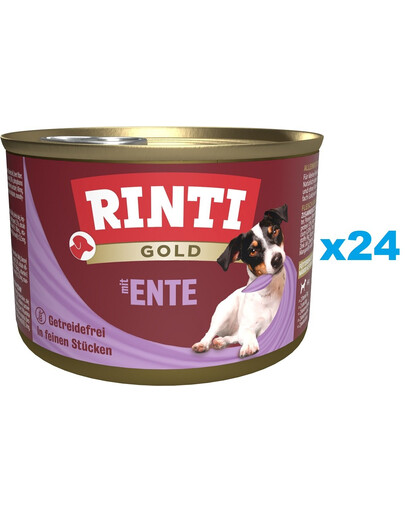 RINTI Gold Duck hearts Mini kachní srdíčka pro malá plemena psů 24x185 g