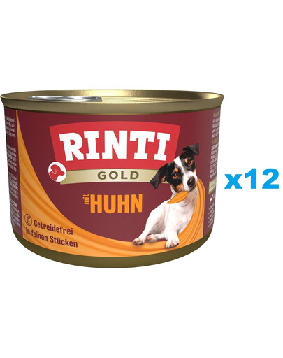 RINTI Gold Chicken Mini kuře pro psy malých plemen 12x185 g