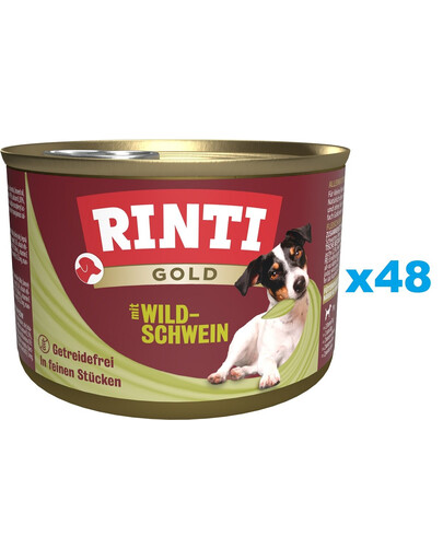 RINTI Gold Wild boar Mini 48x185 g