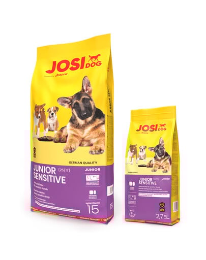 JOSERA JosiDog Junior Sensitive 15kg + 2,7kg GRATIS
