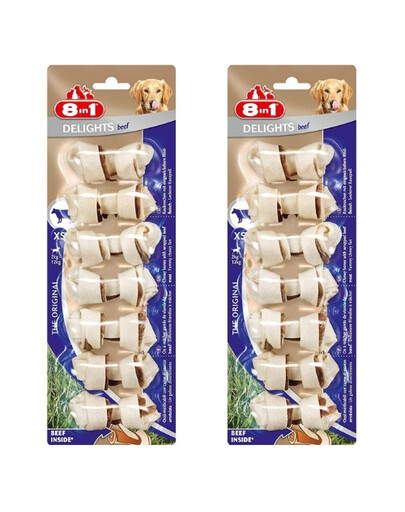 8v1 Psí kost Hovězí Dlights Bones XS 2x7 ks.