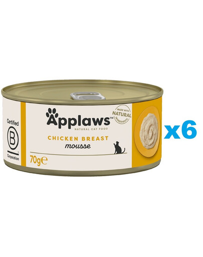 APPLAWS Cat Adult Mousse Kuře 6x70g