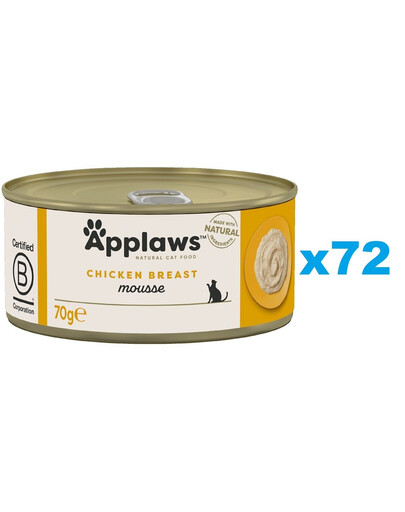 APPLAWS Cat Mousse Tin Kuře 72x70g
