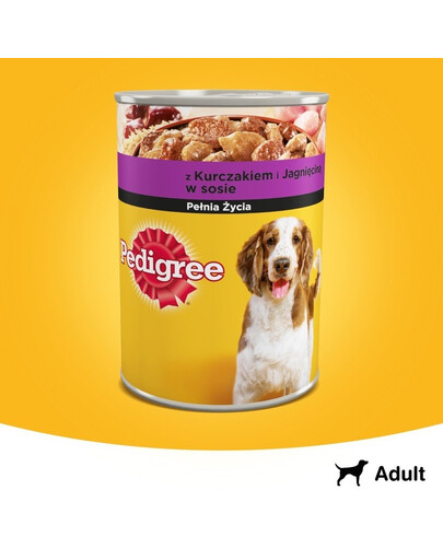 PEDIGREE Konzerva kuřecí a jehněčí v omáčce 400 g
