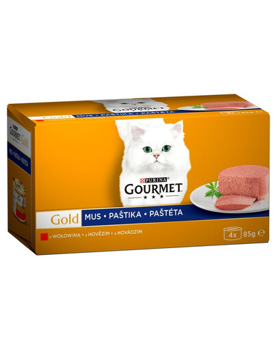 NESTLE Purina Gourmet Gold mus hovězí 4x85 g