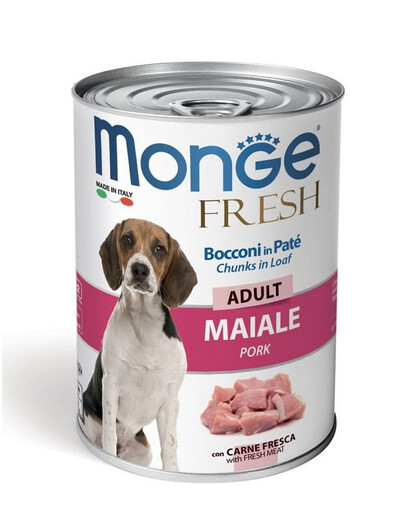 MONGE Fresh Dog Pork in Loaf 400g