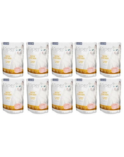 PIPER Animals Adult Kuřecí mokré krmivo pro kočky 10x100g