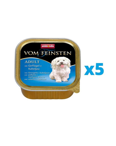 ANIMONDA Vom Feinsten Mare Drůbeží a treska 5 x 150 g