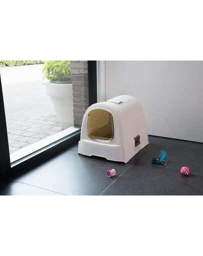 CURVER WC kočka kryté domek Rattan 39x39x51cm