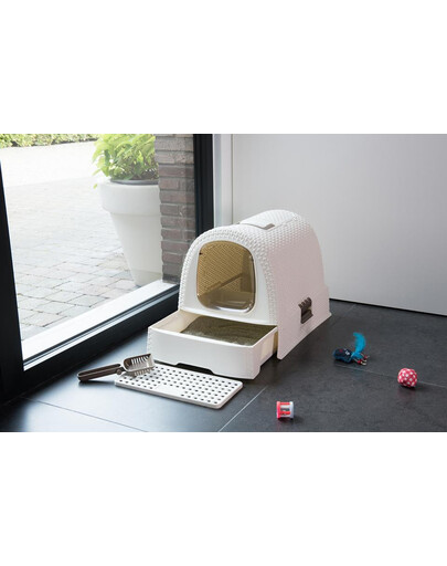 CURVER WC kočka kryté domek Rattan 39x39x51cm