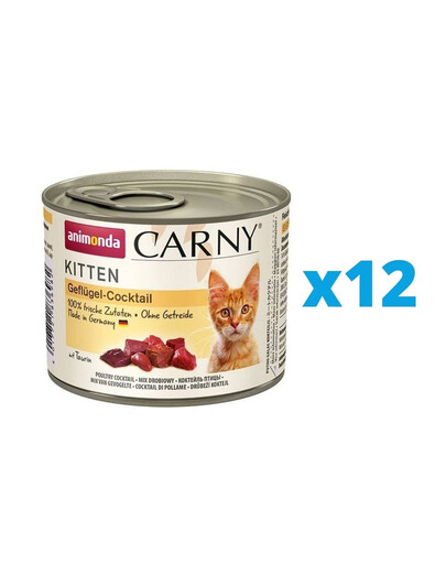 ANIMONDA Carny Kitten drůbeží koktejl 12 x 200 g
