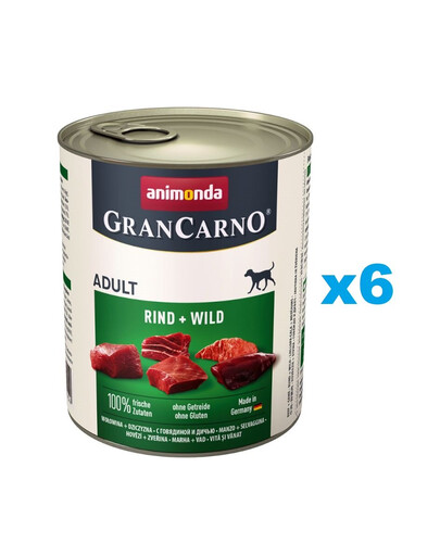 ANIMONDA GranCarno Adult hovězí & zvěřina 6 x 800 g
