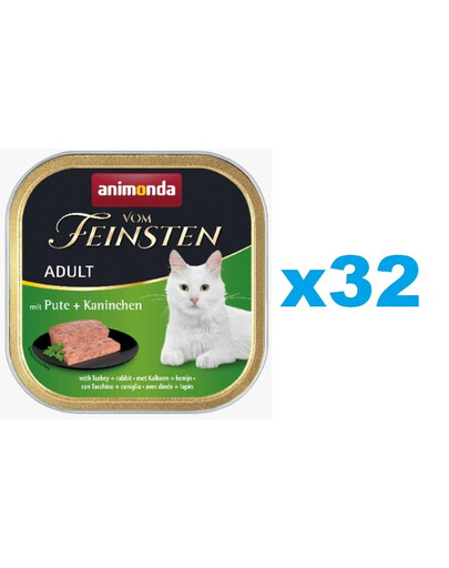 ANIMONDA Cat Vom Feinsten krůtí & králík 32x100 g