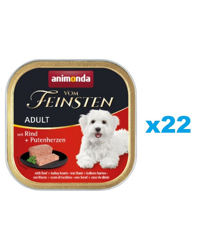 ANIMONDA Vom Feinsten Classic Hovězí & krůtí srdce 22x150g