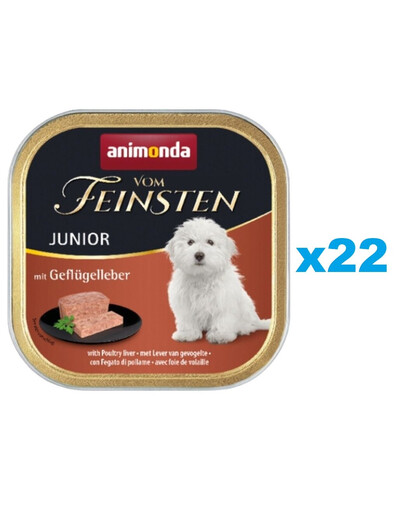 ANIMONDA Vom Feinsten Junior drůbeží játra 22x150 g