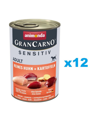 ANIMONDA Grancarno Sensitiv Kuřecí a brambory 12x400 g