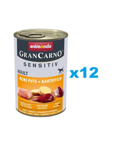 ANIMONDA Grancarno Sensitiv Krůtí a brambory 12x400 g