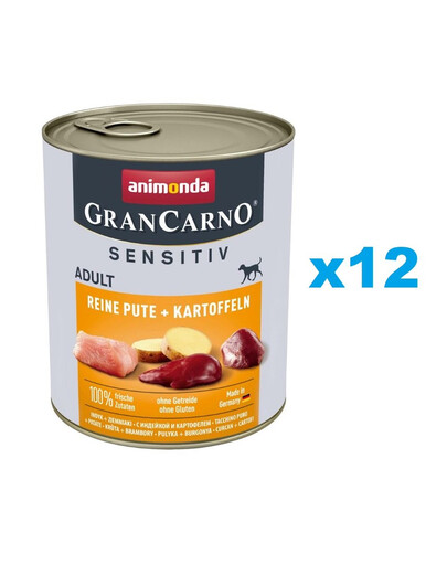 ANIMONDA Grancarno Sensitiv Krůtí a brambory 12x800 g
