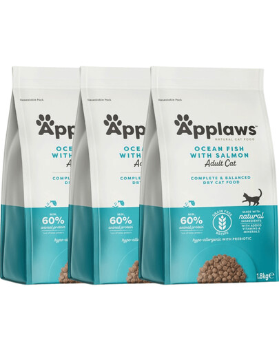 APPLAWS Cat Adult Ocean Fish and Salmon 5,4 kg (3x1,8 kg)