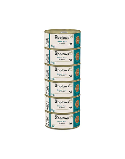 APPLAWS Cat Adult Ocean Fish in Broth 6x70 g