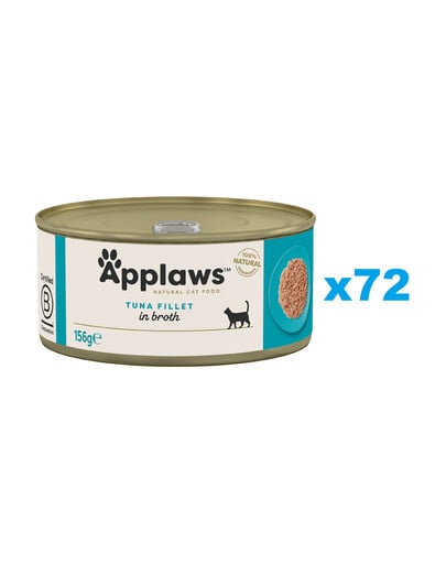 APPLAWS Cat Adult Tuňák ve vývaru 72x156 g