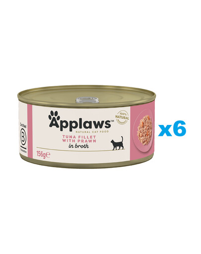APPLAWS Cat Adult Tuňák a Krevety ve vývaru 6x156 g