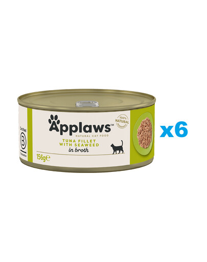 APPLAWS Cat Adult Tuňák a mořské řasy ve vývaru  6x156 g