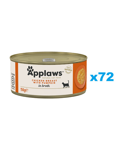 APPLAWS Cat Adult Kuře a Dýně 72x156 g
