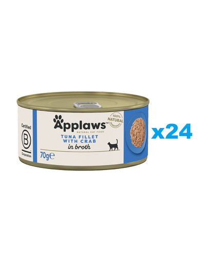 APPLAWS Cat Adult Tuňák a krab ve vývaru 24x70 g