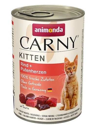 ANIMONDA Carny Kitten hovězí & krůtí srdíčka 400 g